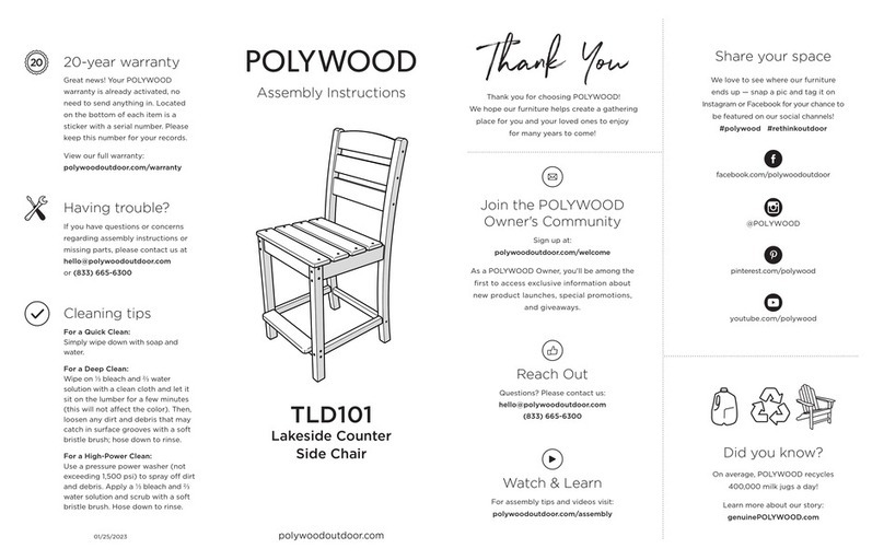 Polywood TLD101 Assembly instructions Polywood TLD101 Assembly instructions