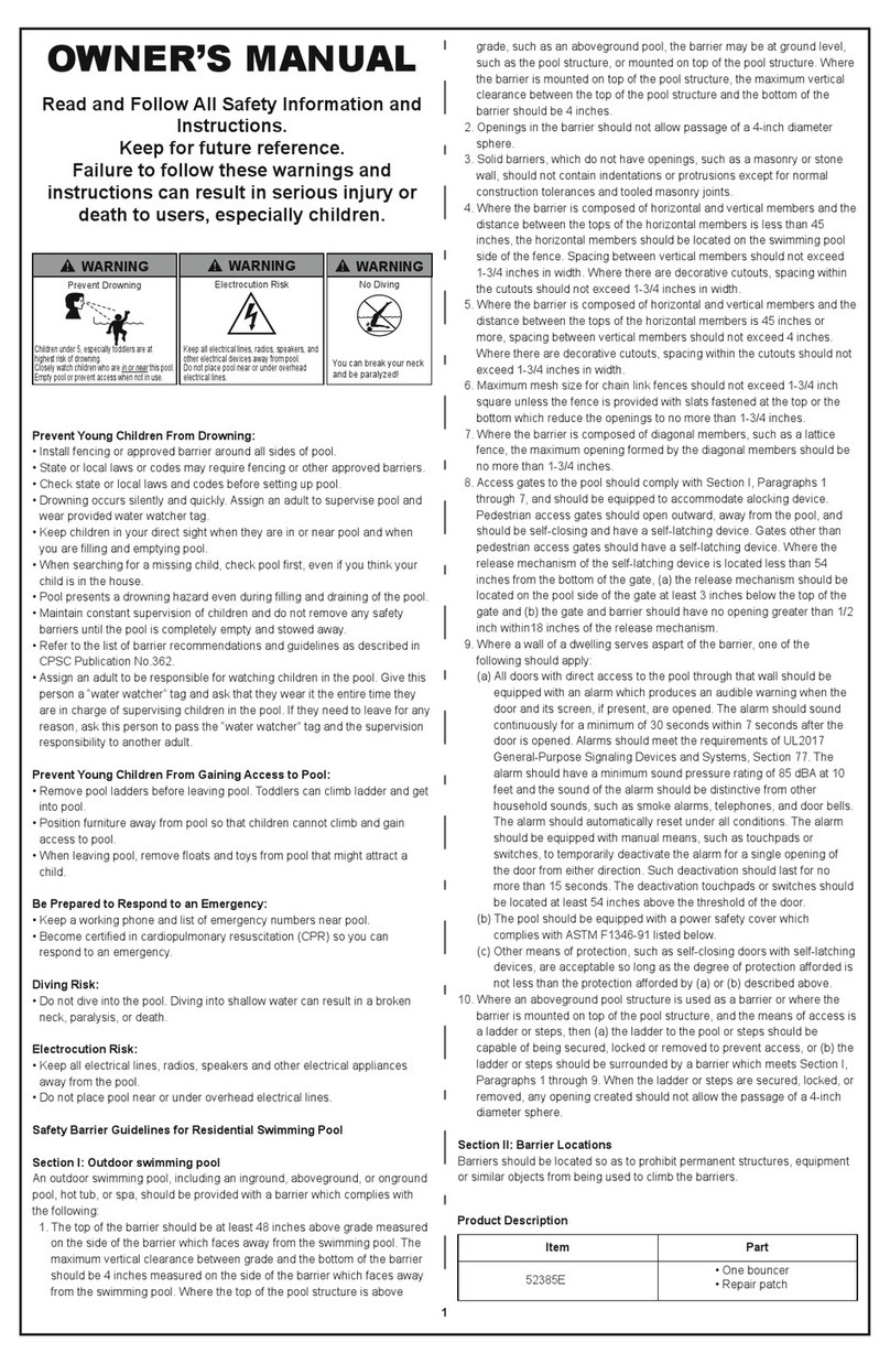 Bestway 52385E owner's manual