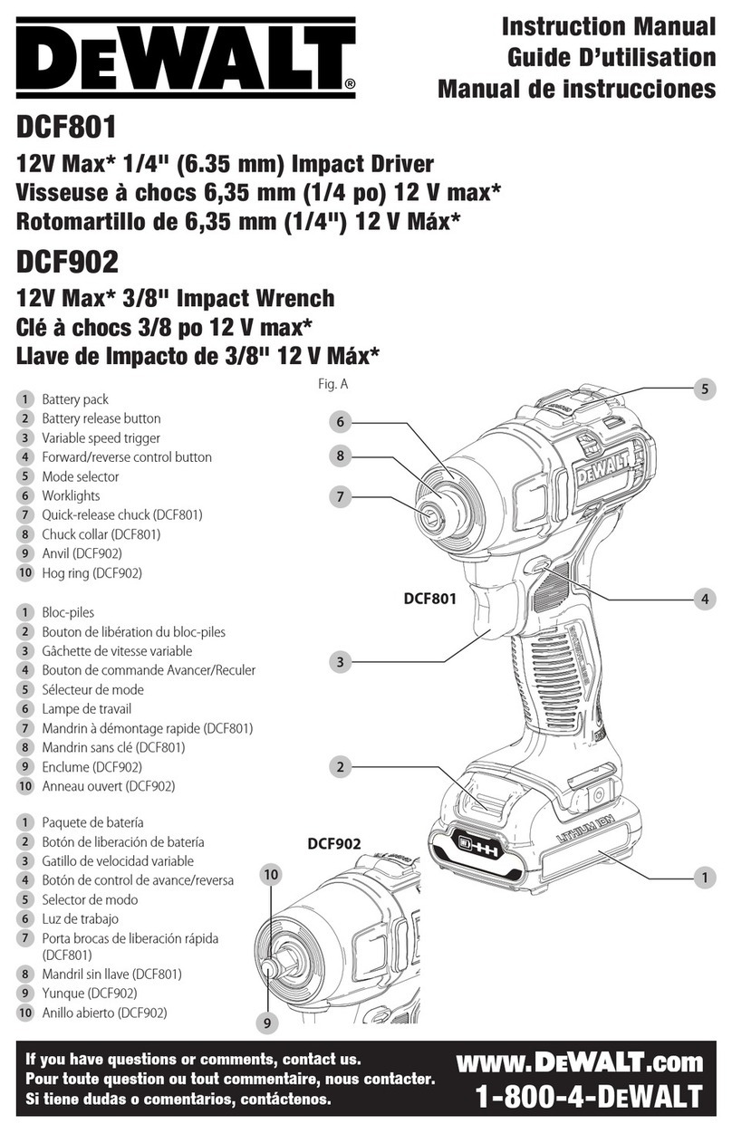 DeWalt XR Li-ion DCF902 User manual