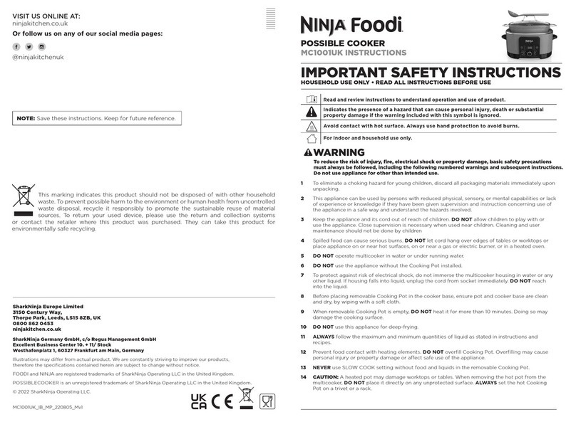 Ninja Foodi MC1001UK User manual