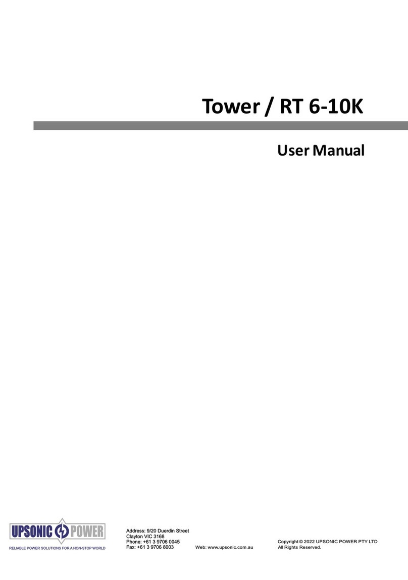 UPSONIC POWER Tower UPS 6KS user manual