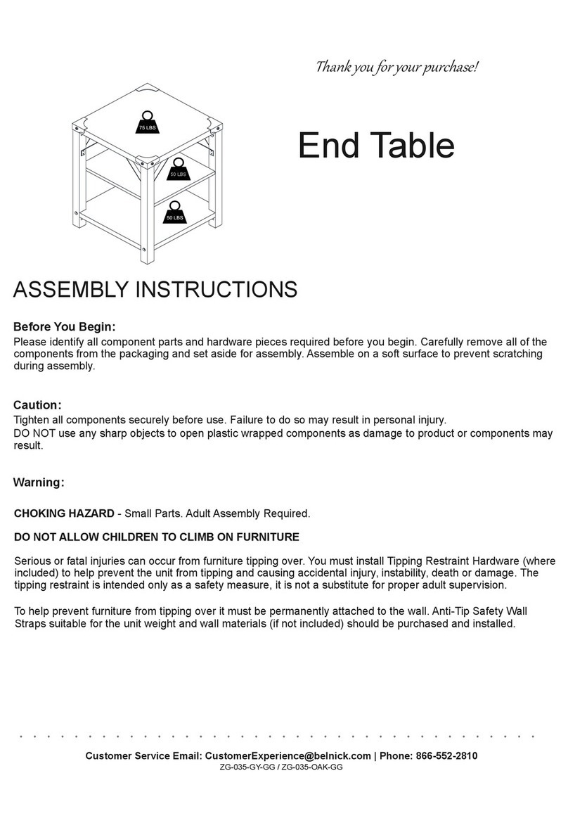Belnick ZG-035-OAK-GG Assembly instructions