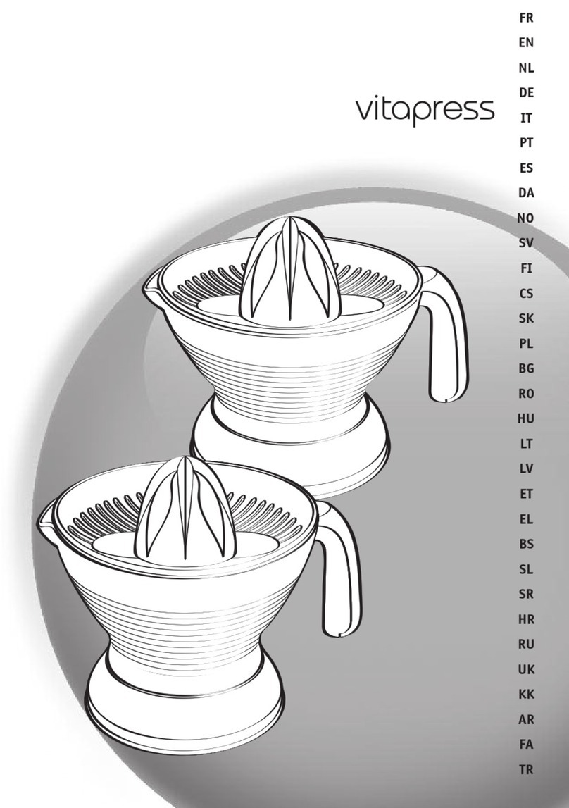 Moulinex vitapress PC302E01 manual