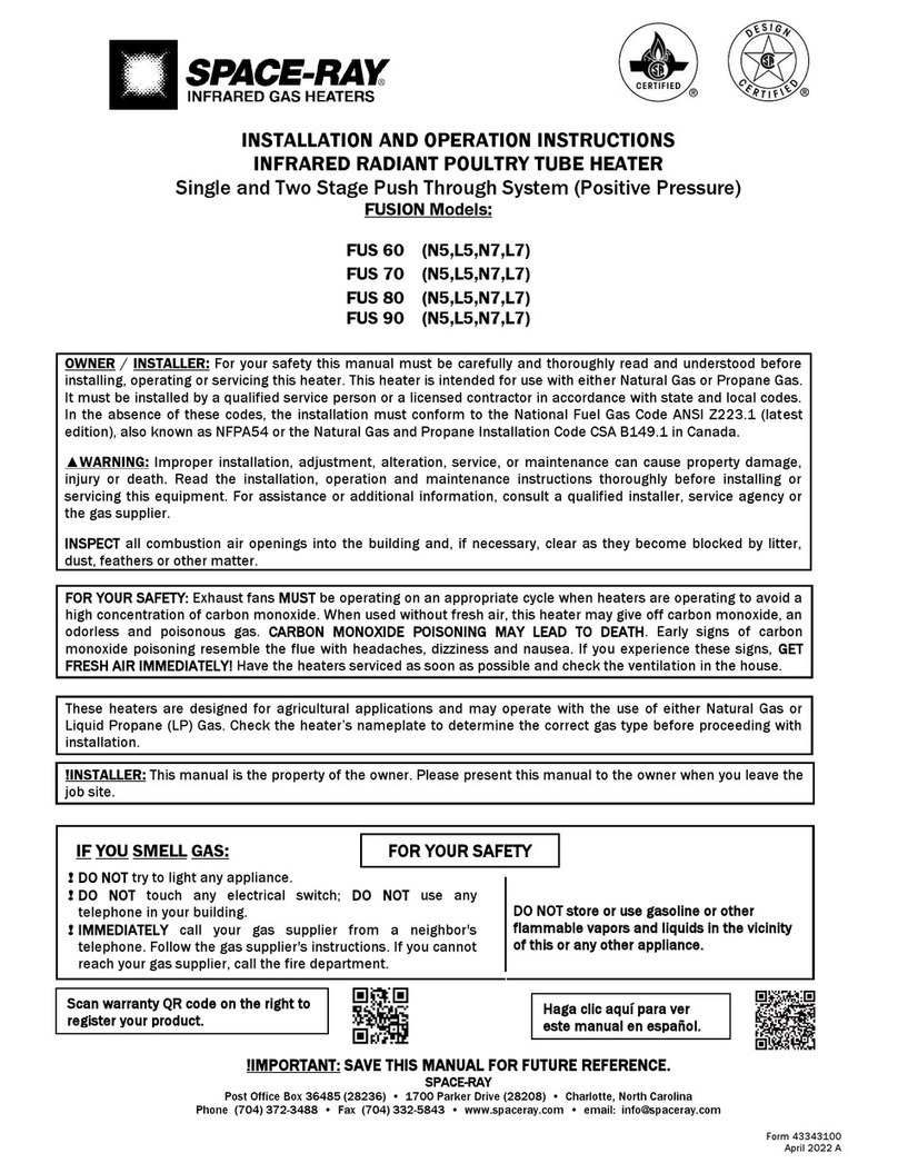 Space-Ray FUSION Series Installation & operation instructions
