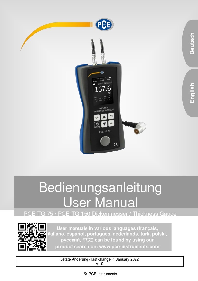 PCE Instruments PCE-TG 75-ICA User manual