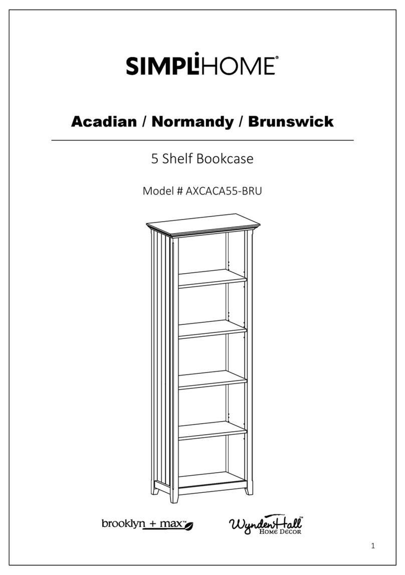 Simpli Home brooklyn + max WyndenHall AXCACA55-BRU User manual