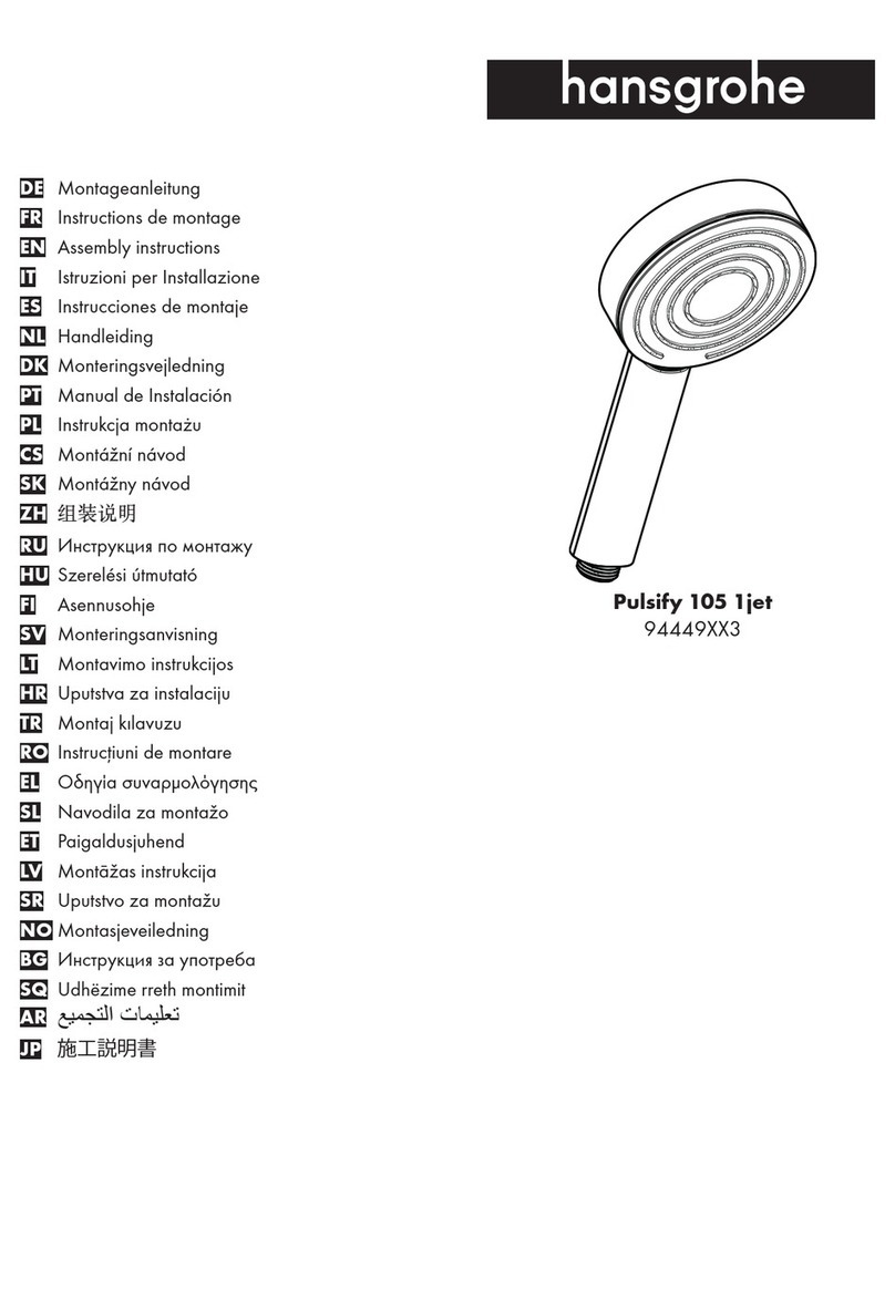 Hans Grohe Pulsify 105 1jet 94449 3 Series User manual Hans Grohe Pulsify 105 1jet 94449 3 Series User manual
