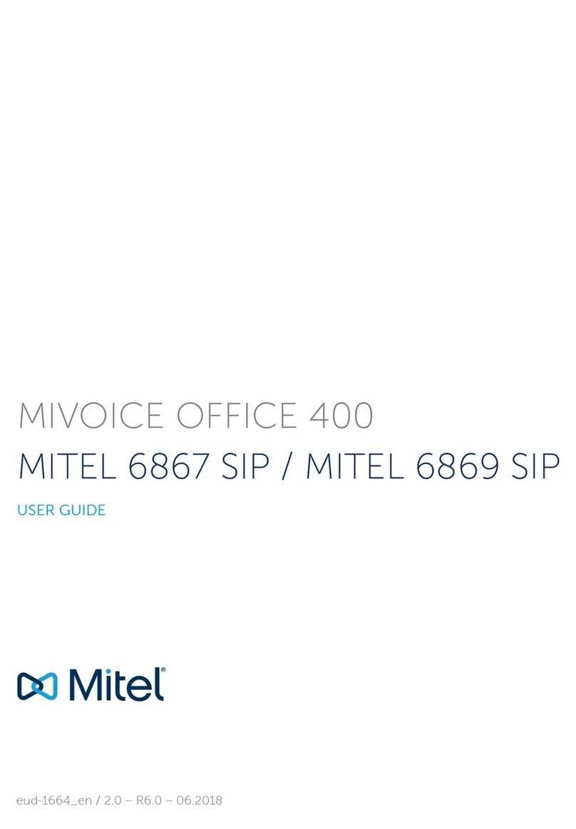 Mitel 6869 SIP User manual