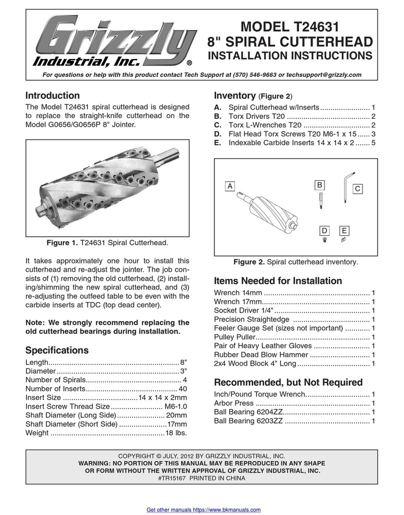 Grizzly T24631 installation instructions