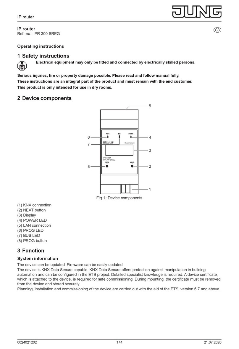 Jung IPR 300 SREG operating instructions