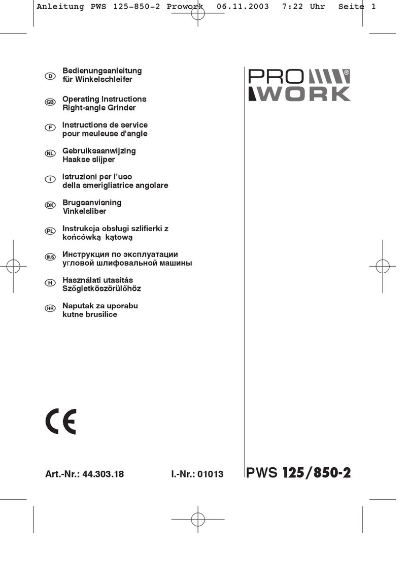Pro Work PWS 125/850-2 operating instructions