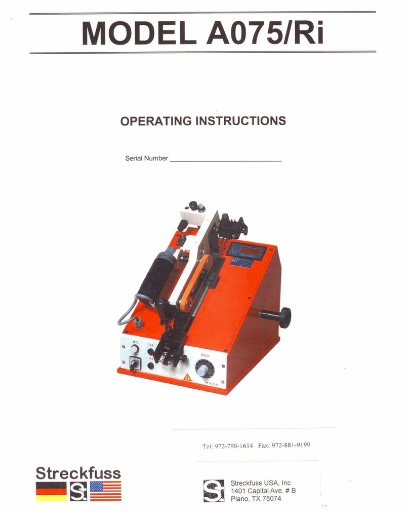 Streckfuss A075/Ri operating instructions