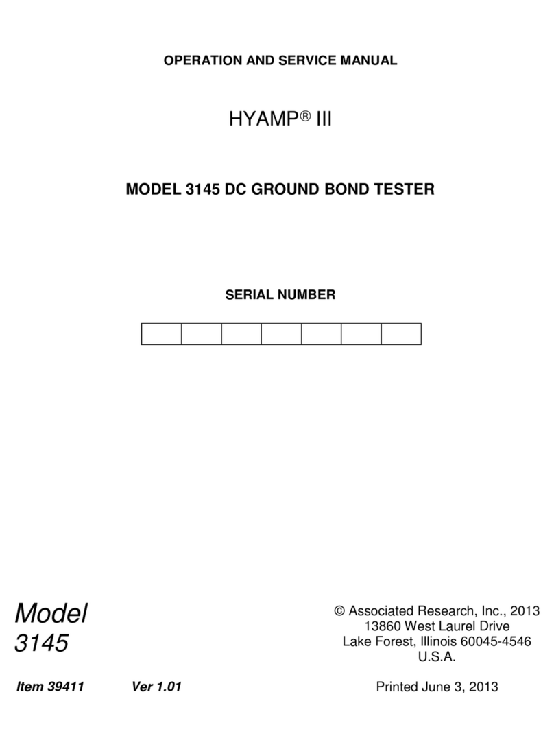 Associated Research 3145 Operation and service manual