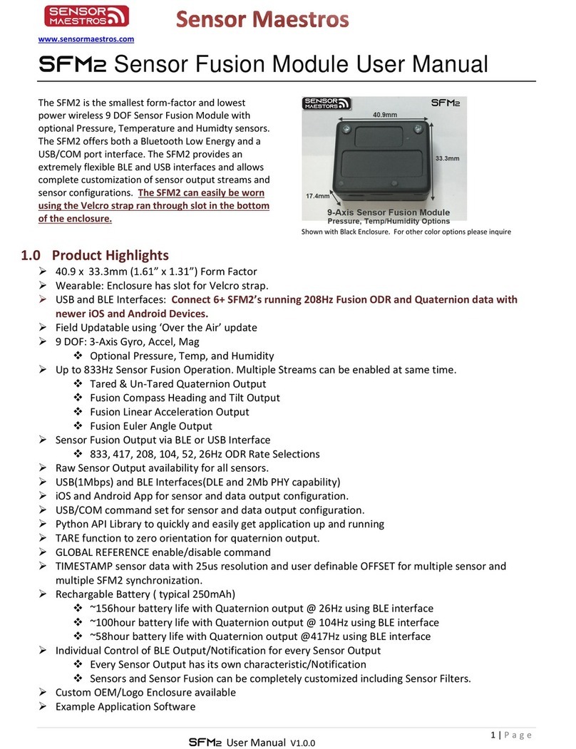 SENSOR MAESTROS SFM2 user manual