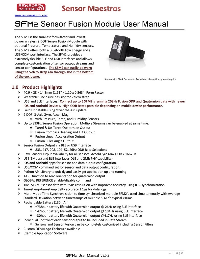 SENSOR MAESTROS SFM2 user manual
