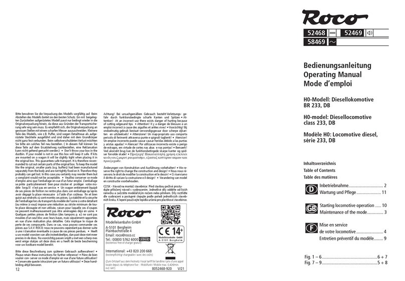 roco BR 233 DB User manual