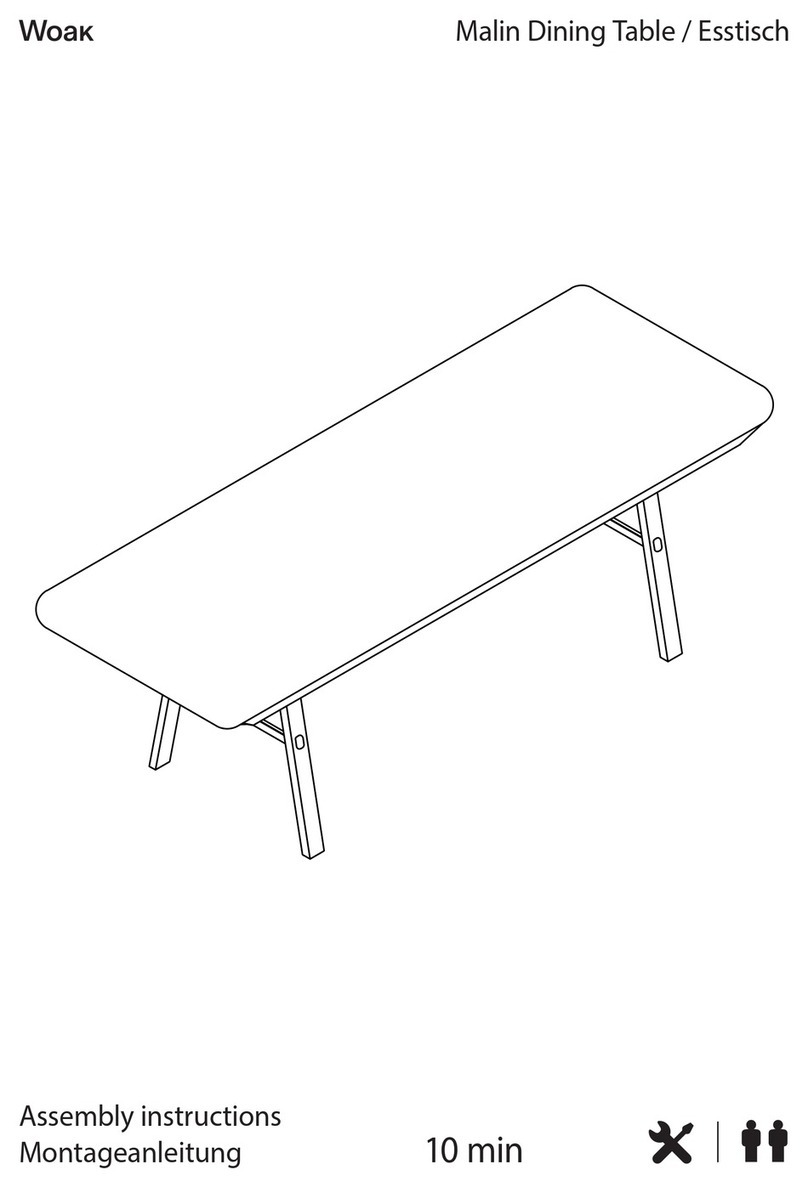 Woak Malin Dining Table Assembly instructions Woak Malin Dining Table Assembly instructions