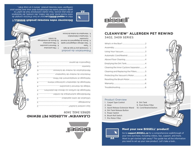 Bissell CleanView ALLERGEN PET REWIND 3402 Series manual Bissell CleanView ALLERGEN PET REWIND 3402 Series manual