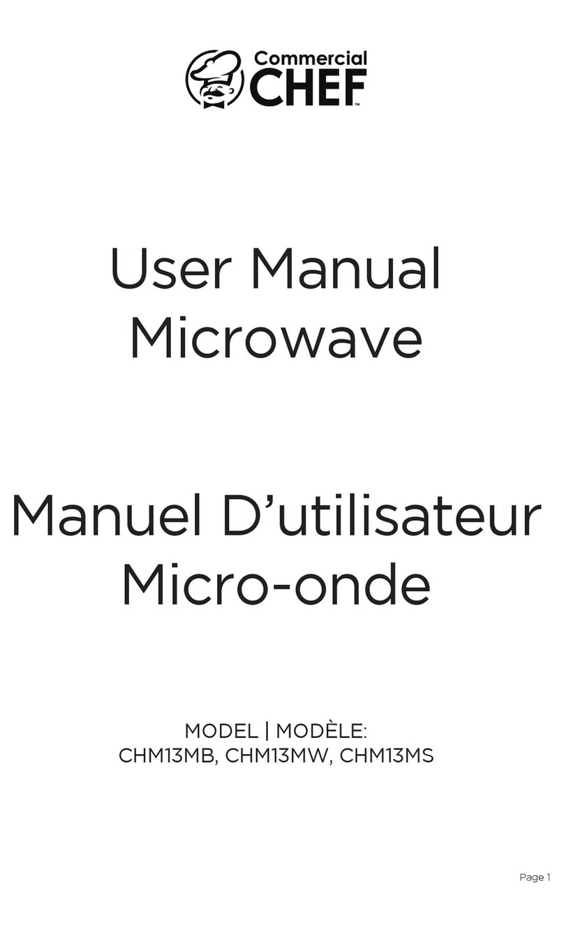 Commercial CHEF CHM13MB user manual