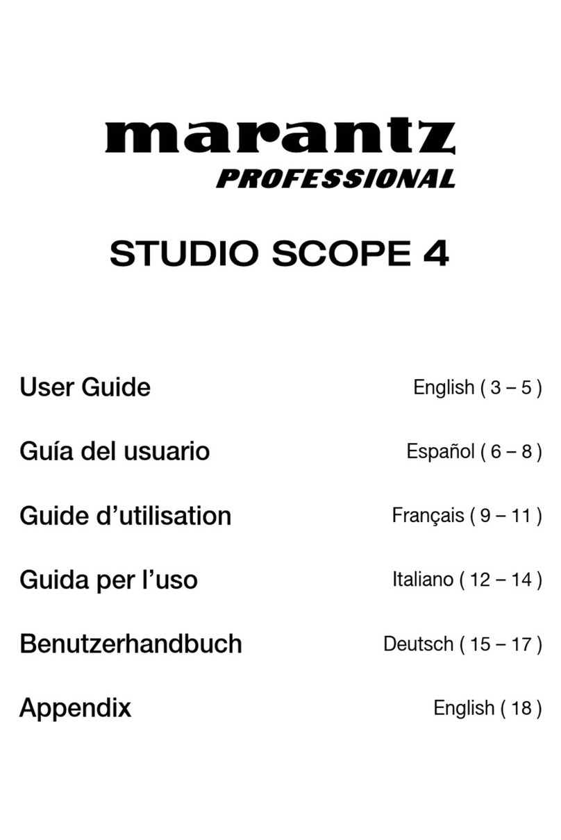Marantz professional STUDIO SCOPE 4 user guide