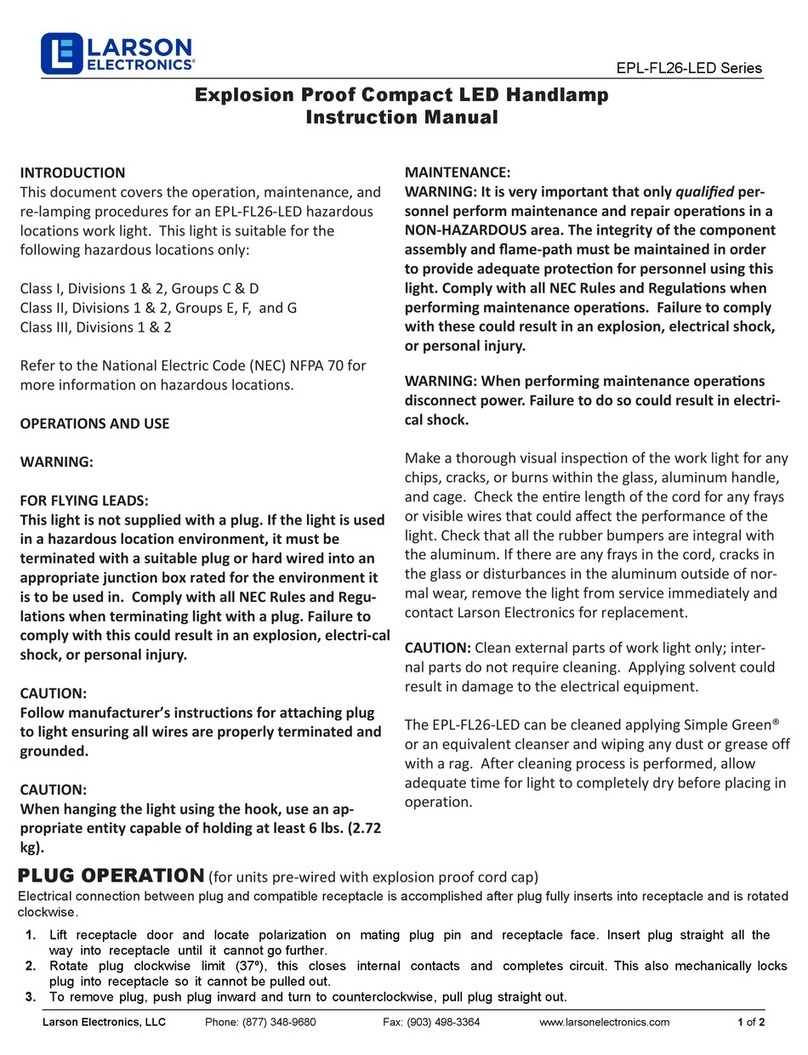 Larson Electronics EPL-FL26-LED Series instruction manual