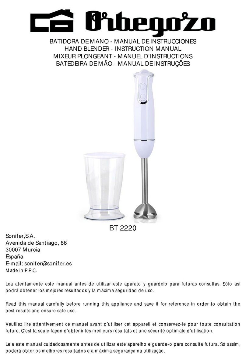 Orbegozo BT 2220 instruction manual Orbegozo BT 2220 instruction manual