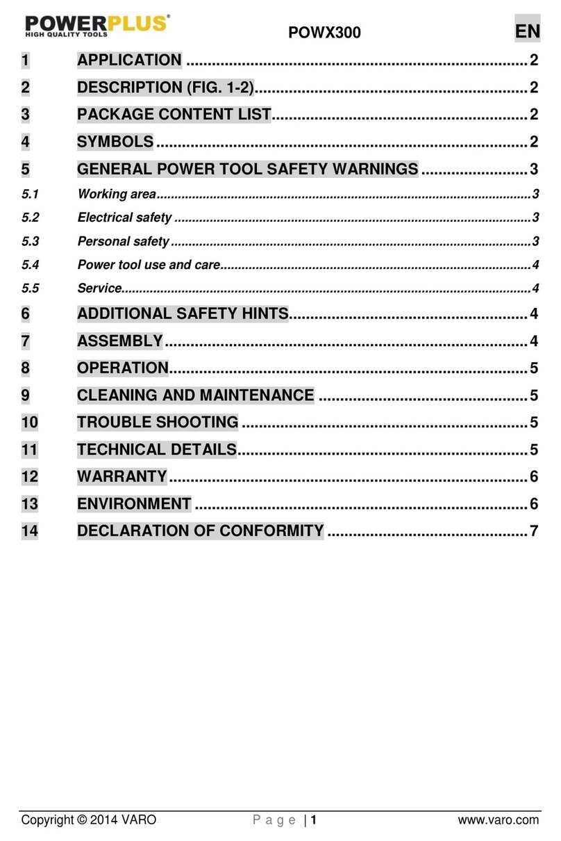 VARO POWERPLUS POWX300 manual