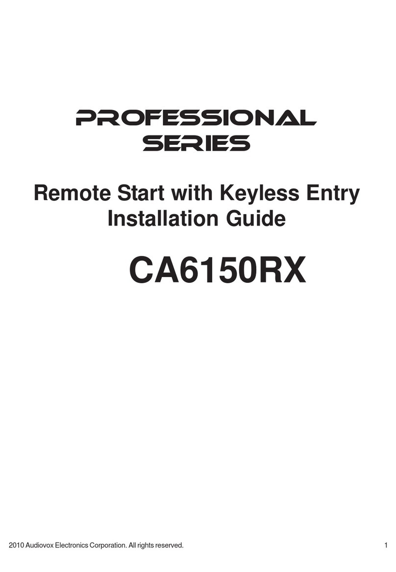 Audiovox PROFESSIONAL Series installation guide Audiovox PROFESSIONAL Series installation guide