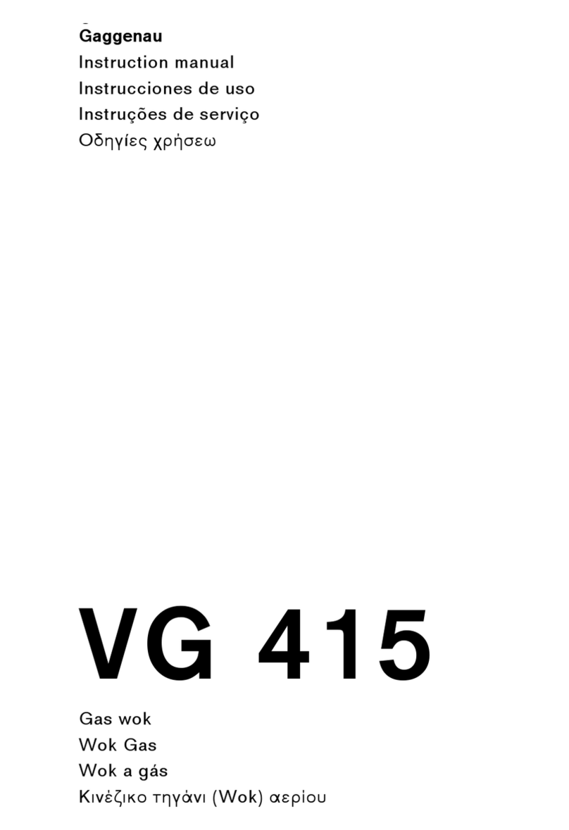 Gaggenau VG 415 instruction manual