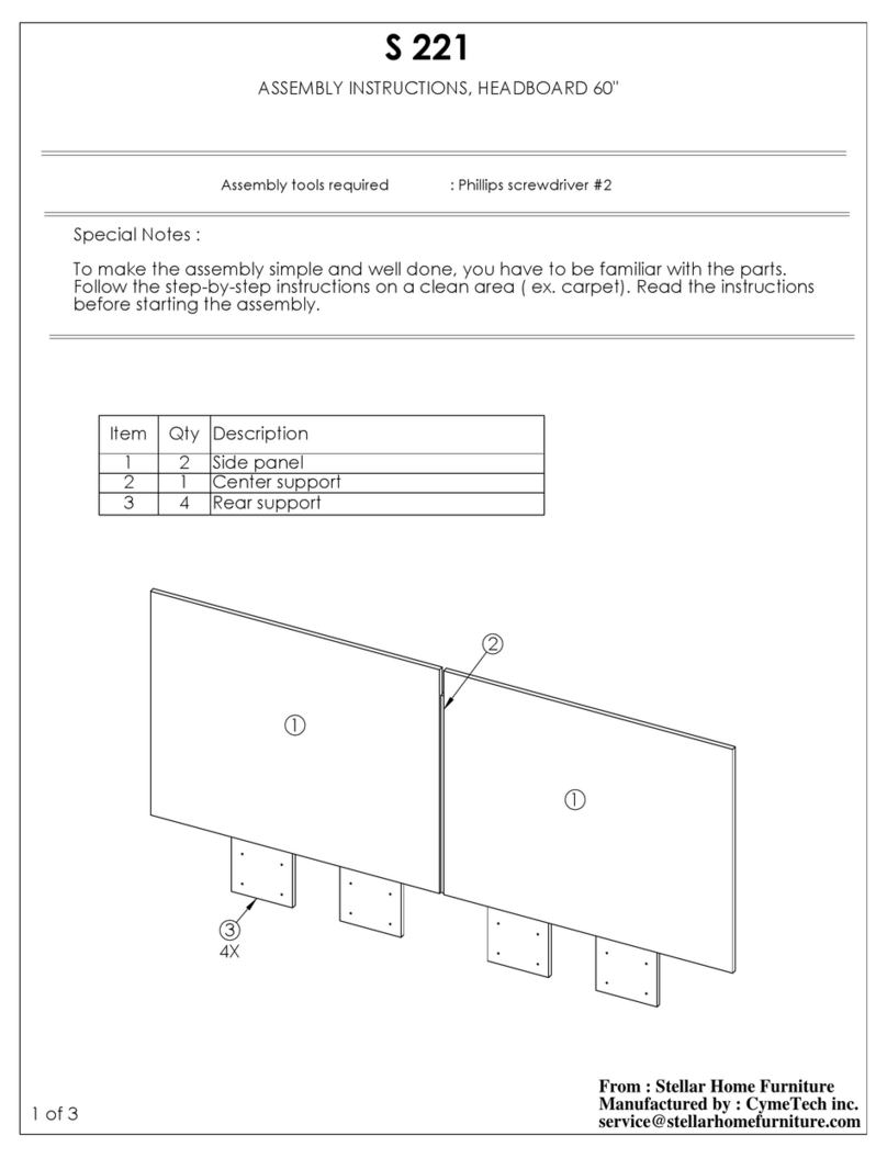 Stellar Home S 221 Assembly instructions Stellar Home S 221 Assembly instructions