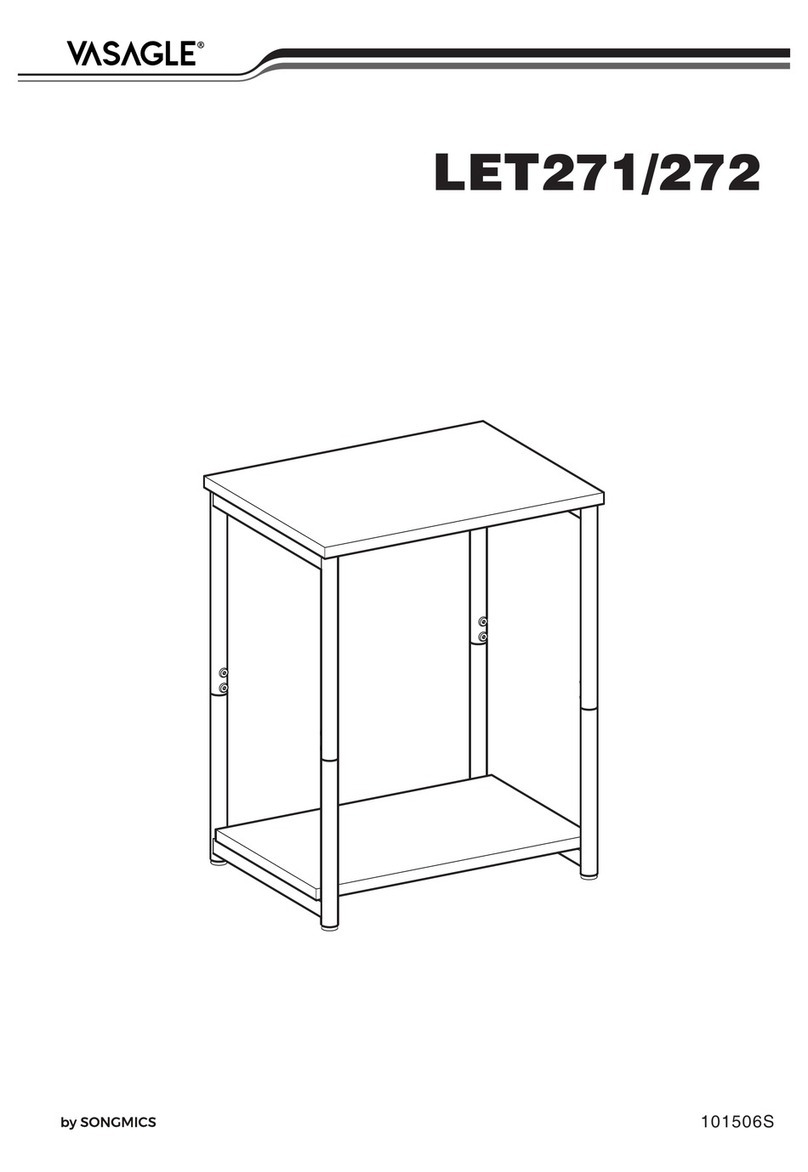 Songmics VASAGLE LET271 Assembly instructions