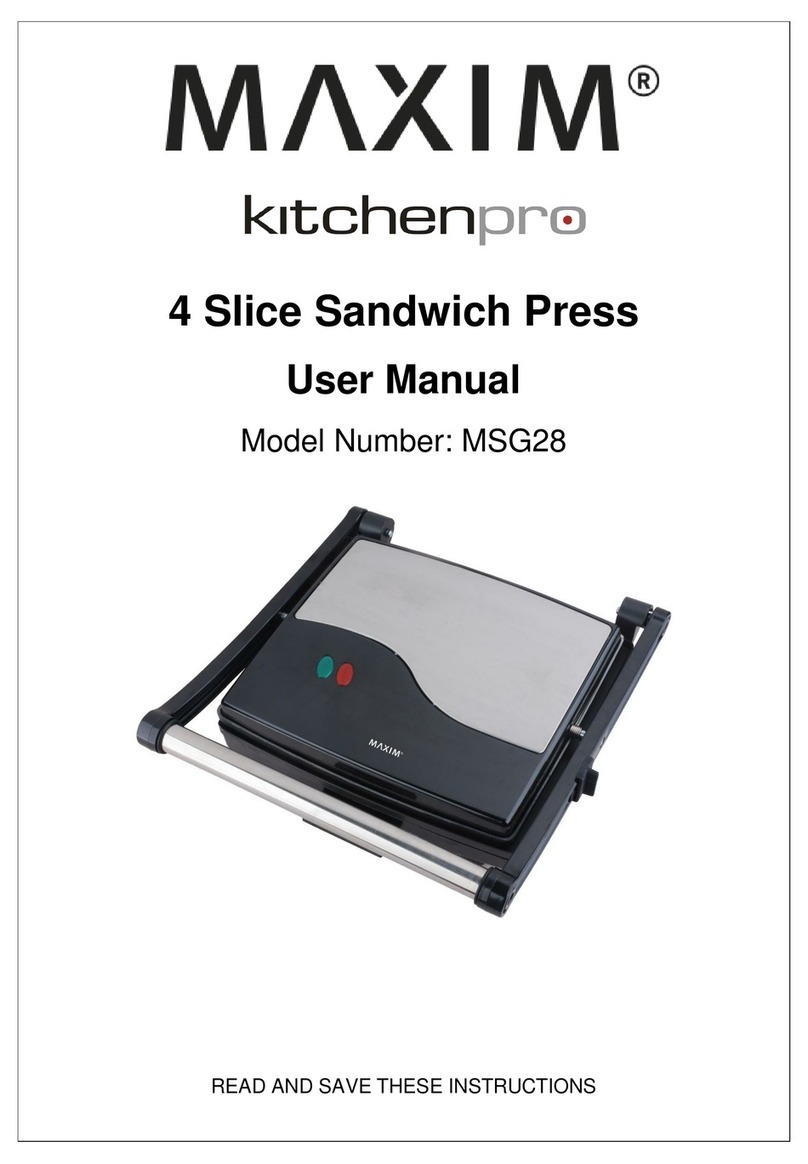 Maxim kitchenpro MSG28 user manual