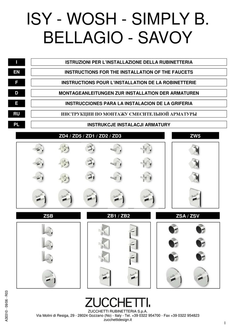 ZUCCHETTI ZD4 Instruction for the installation ZUCCHETTI ZD4 Instruction for the installation