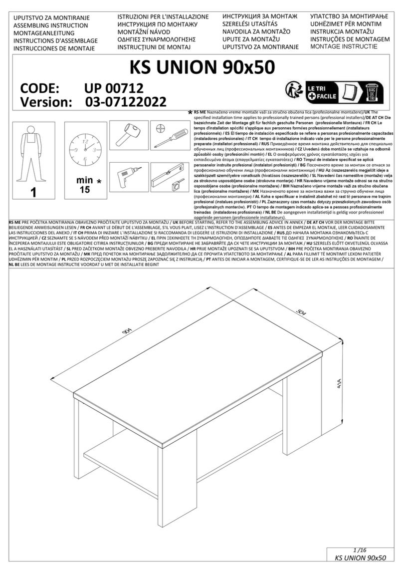 Otto KS UNION 90x50 Assembling Instruction Otto KS UNION 90x50 Assembling Instruction