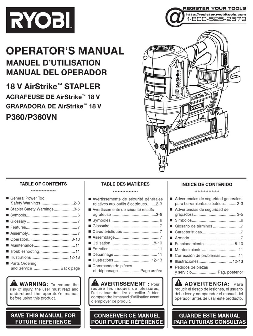 Ryobi AirStrike P360VN User manual
