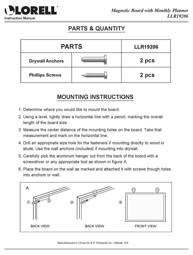 Lorell LLR19206 instruction manual