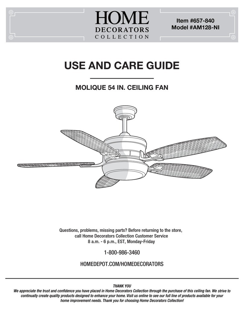 Home Decorators Collection MOLIQUE AM128-NI Use and care guide Home Decorators Collection MOLIQUE AM128-NI Use and care guide