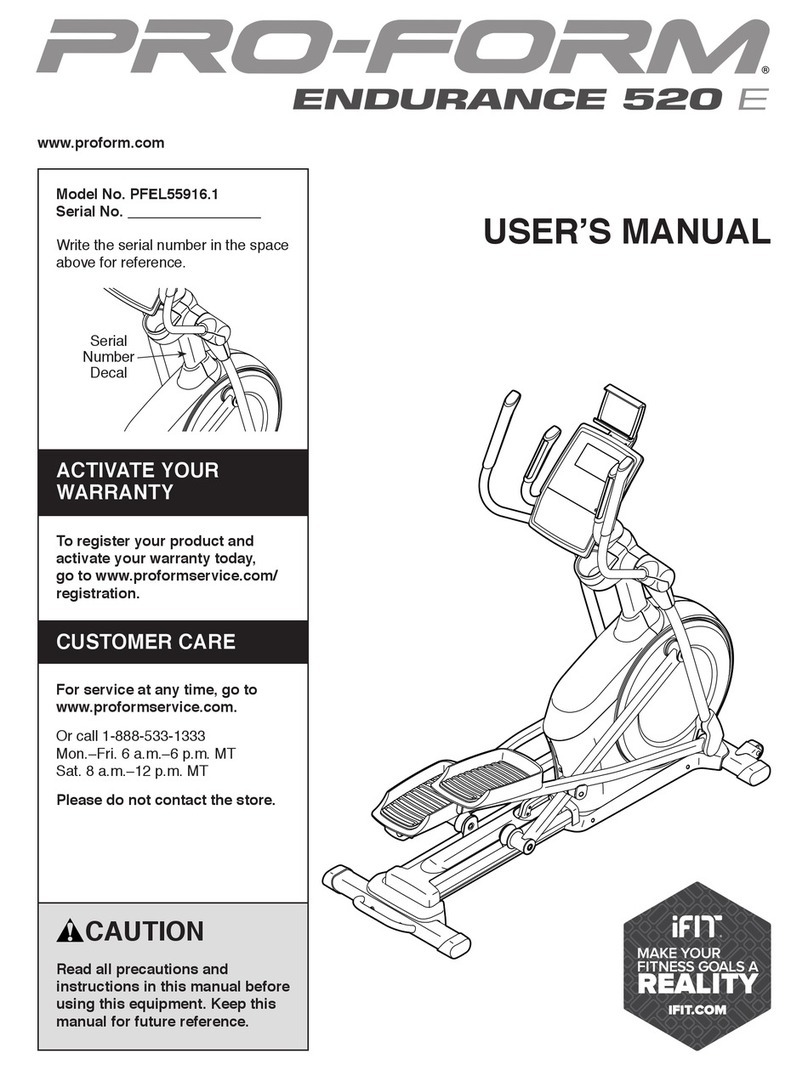 Pro-Form PFEL55916.1 User manual
