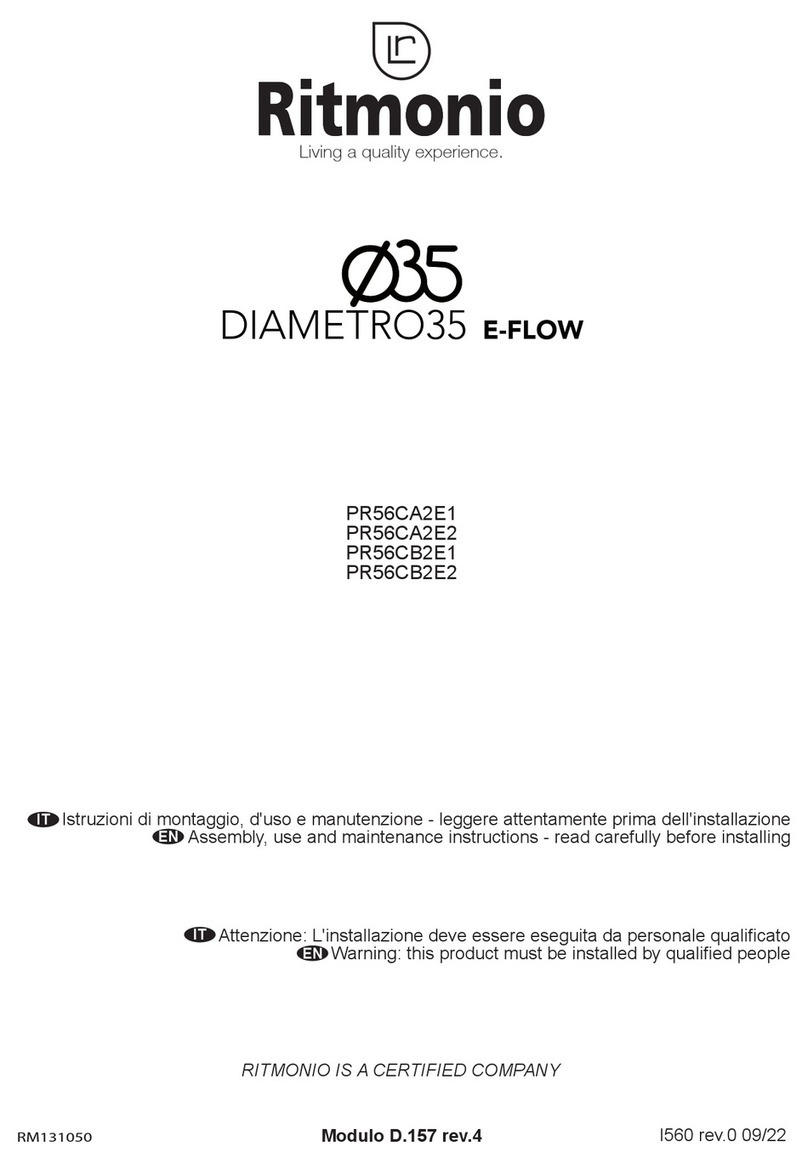 Ritmonio DIAMETRO35 E-FLOW Assembly, Use And Maintenance Instructions Ritmonio DIAMETRO35 E-FLOW Assembly, Use And Maintenance Instructions