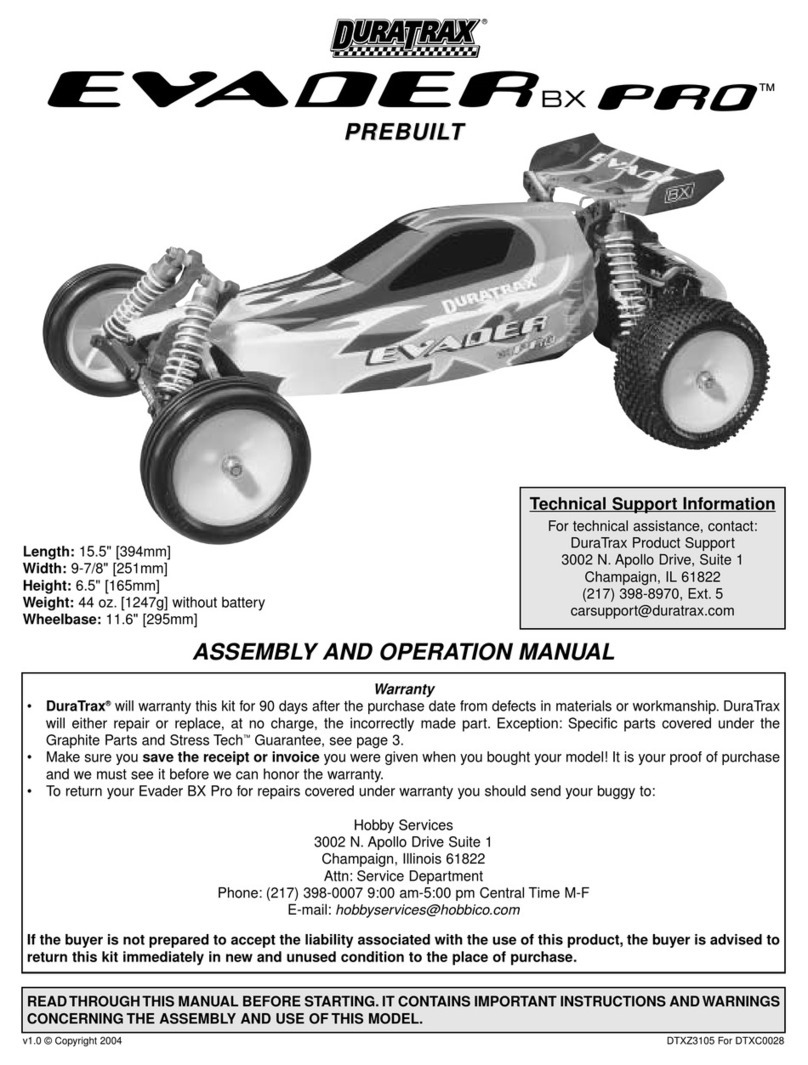 Duratrax DTXC0028 Installation and operating instructions