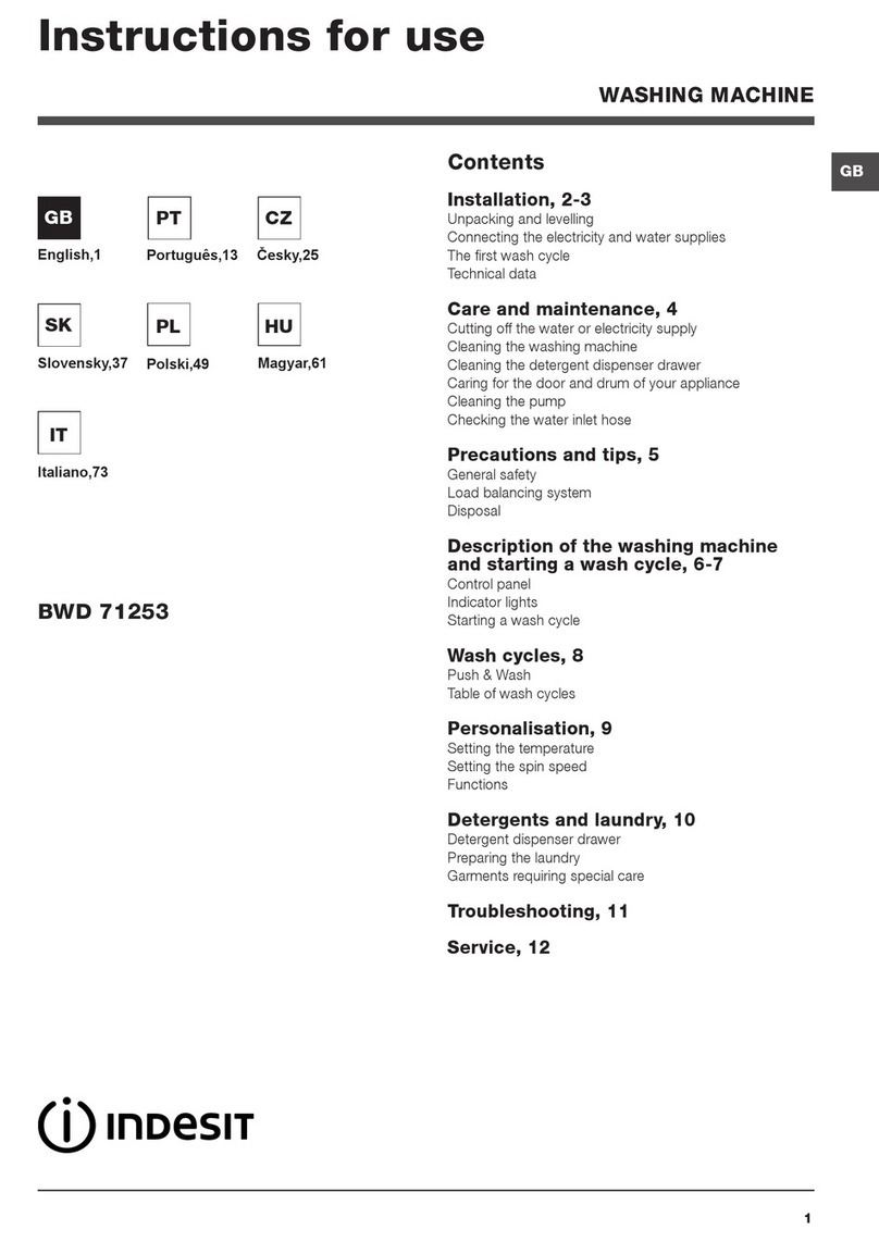 Indesit BWD 71253 Instructions for use