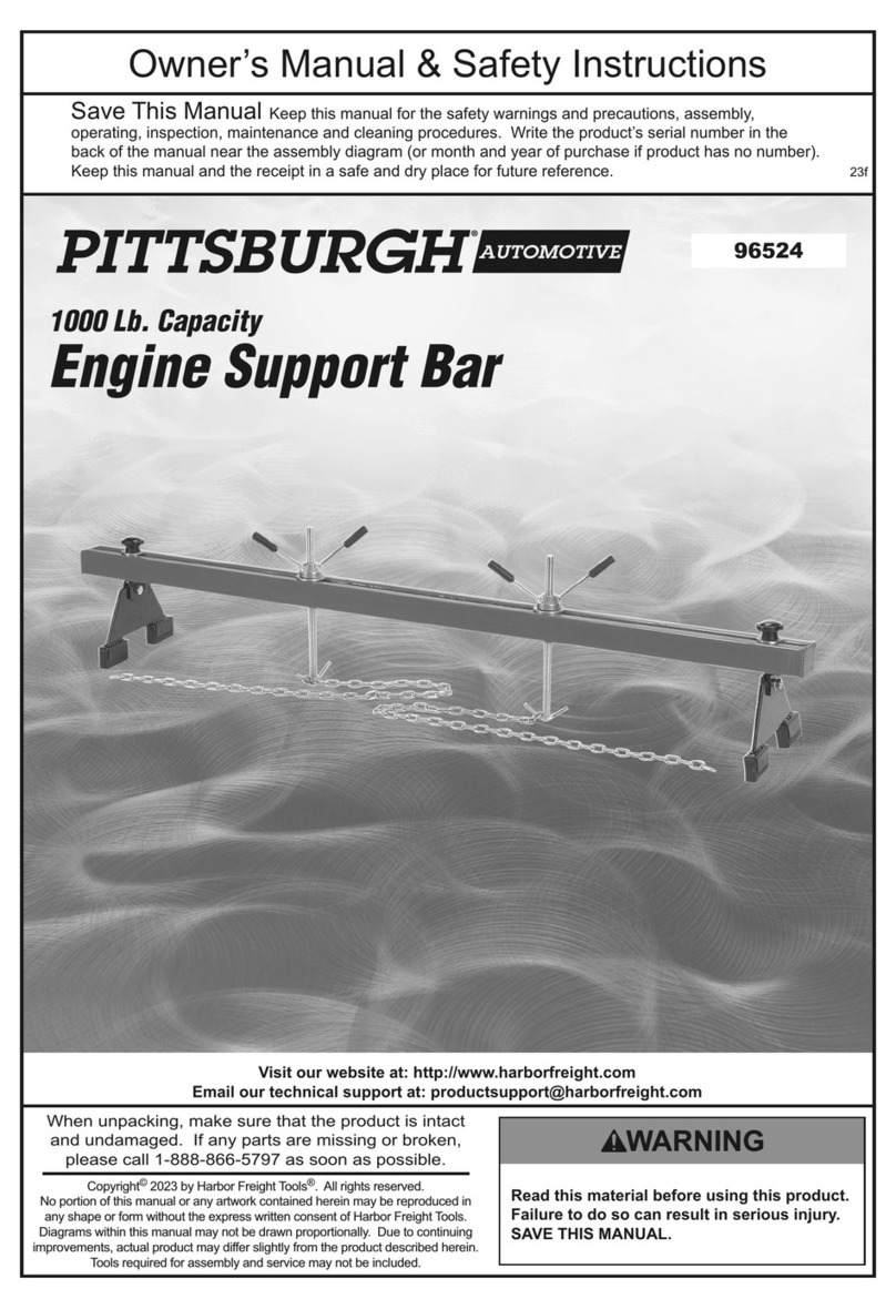 Pittsburgh Automotive 96524 Owner's manual & safety instructions