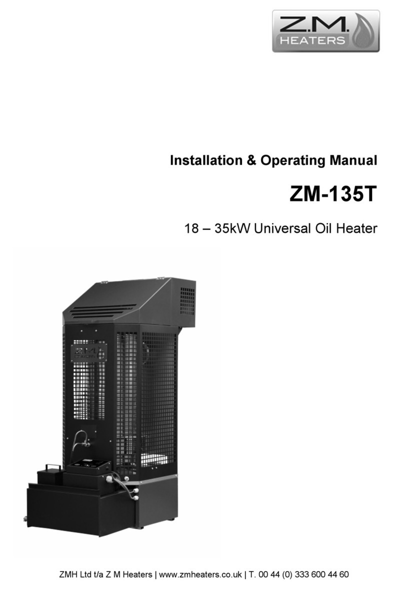 Z.M. HEATERS ZM-135T Installation instructions