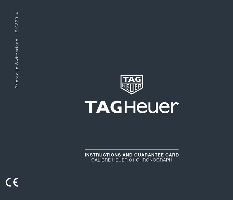 TAG Heuer HEUER 01 Instructions and guarantee card