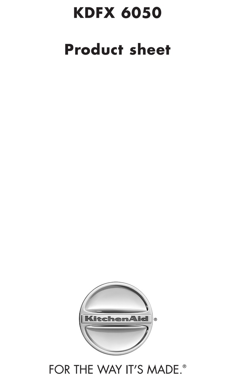KitchenAid KDFX 6050 Product sheet
