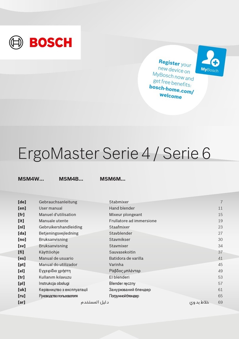 Bosch ErgoMaster 6 Series User manual