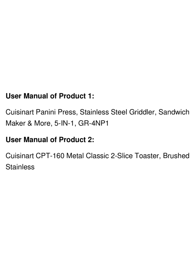 Cuisinart CPT-160 Series Service manual