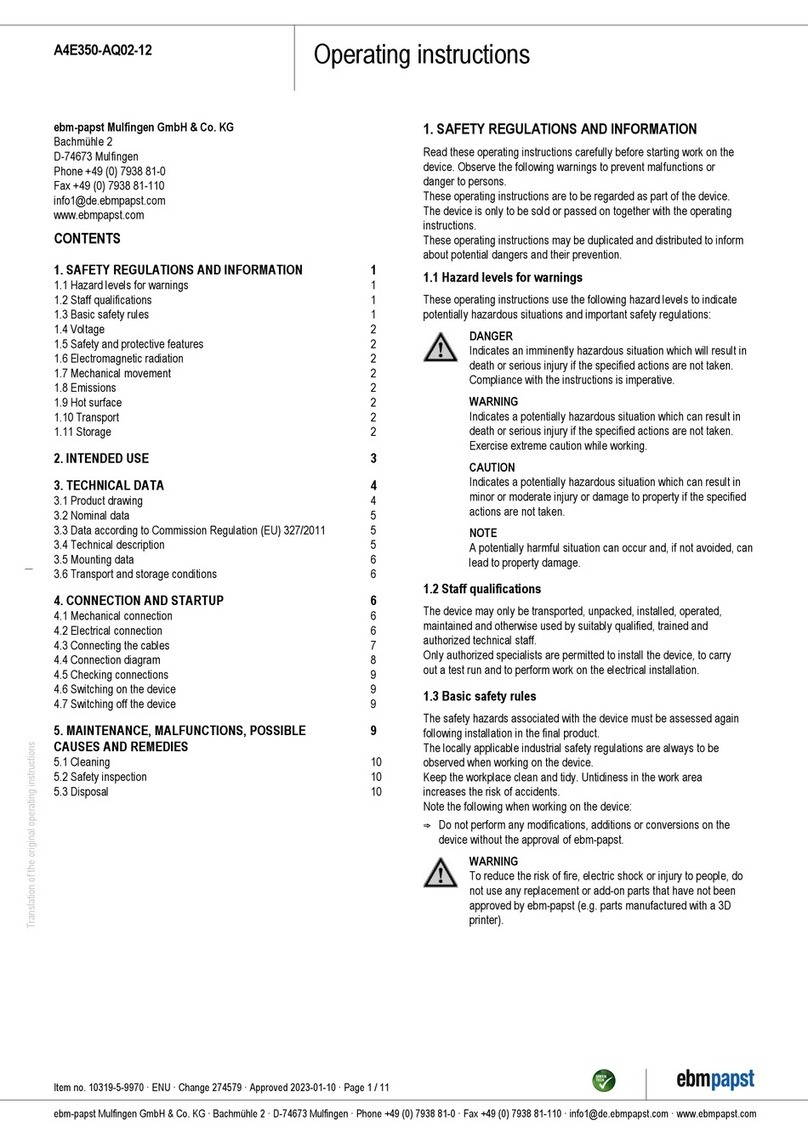 Ebmpapst A4E350-AQ02-12 User manual