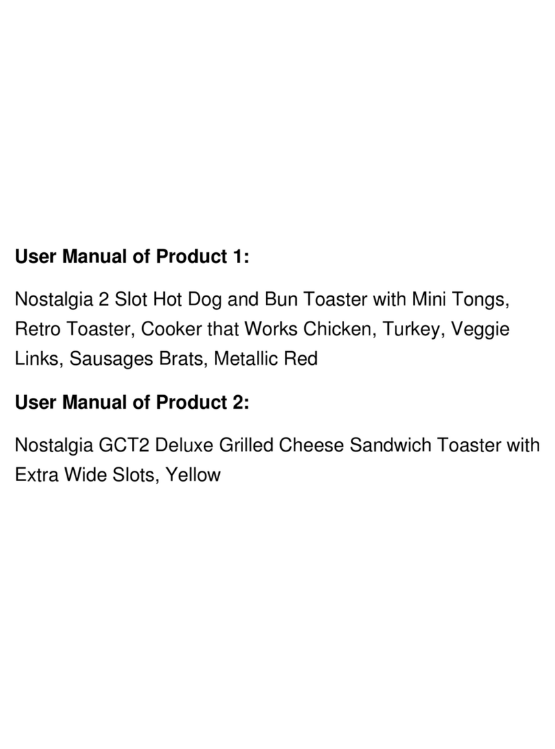 Nostalgia Electrics GCT2 Operating instructions and recipes