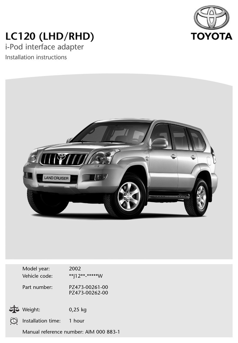 Toyota PZ473-00261-00 installation instructions Toyota PZ473-00261-00 installation instructions